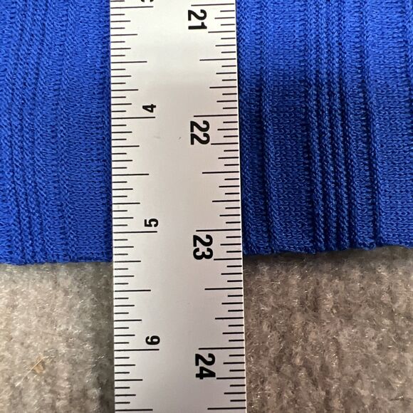 Ming Wang Dolman Sleeve Knit Tunic Top Sz S Blue Geometric Tonal Stripes NWOT - Picture 5 of 7